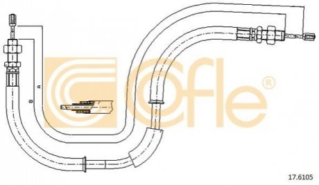 Трос ручного тормоза COFLE 176105