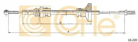 Трос сцепления COFLE 18.220