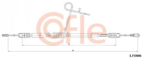 Трос ручного гальма FORD COFLE 1FO006