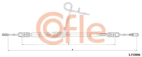 Трос ручного тормоза FORD COFLE 1FO006