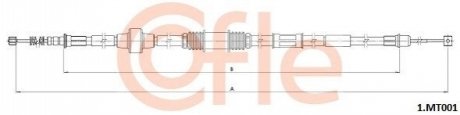Трос стояночного гальма задній лівий COFLE 1MT001
