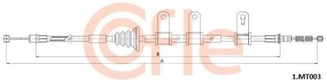 Трос ручного гальма 1.MT003 MITSUBISHI GRANDIS 2.0D/2.4 04-11 PRAWA 2030/1810 COFLE 1MT003 (фото 1)