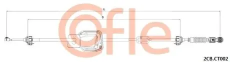 Тросик зчеплення COFLE 2CBCT002
