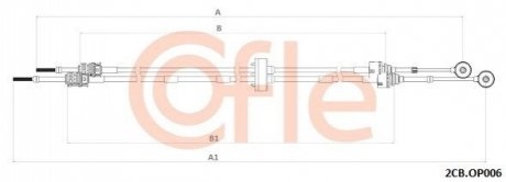 Трос перемикання передач OPEL COFLE 2CBOP006 (фото 1)