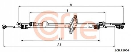 Трос КПП Renault Master 2.3dCi (FWD) 11- COFLE 2CB.RE004