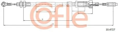 Трос ручника Peugeot Boxer/Fiat Ducato 01-06 (1170/843mm) знято з постачання COFLE 92104727