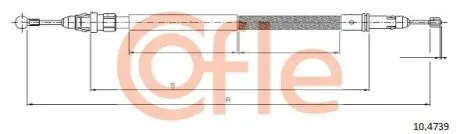 Трос ручного тормоза COFLE 92104739