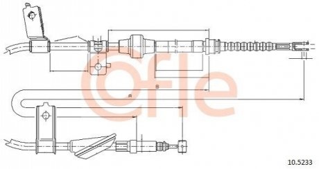 Трос ручного тормоза COFLE 92105233