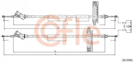 Трос ручного тормоза COFLE 92105361