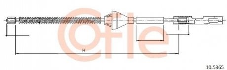 Трос ручного тормоза COFLE 92105365