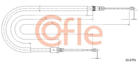 Трос ручника COFLE 92106791 (фото 1)