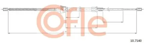 Трос ручника Skoda Fabia/VW Polo/Seat Ibiza 08- (1589/923 мм) COFLE 92107140