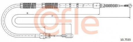 Трос ручного тормоза COFLE 92107535