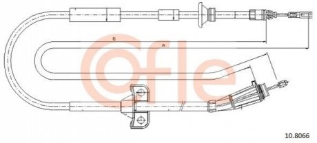 Трос ручного тормоза COFLE 92108066