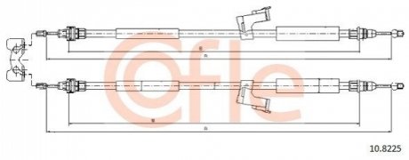 Трос ручного тормоза COFLE 92108225