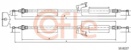 Трос ручного тормоза COFLE 92108227