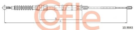 Трос ручного тормоза COFLE 92109043