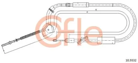 Трос ручника MB B-class (W245) 05-11 (1307mm) COFLE 92109332