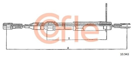 Трос ручника COFLE 9210943 (фото 1)