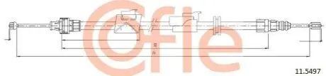Трос ручника (задній) (R) Ford S-Max/Galaxy 06-15 (2071mm) COFLE 92115497