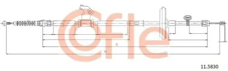 Фото 1 — Трос ручного тормоза (R) Opel Astra J/Chevrolet Cruze 09- (1814mm) COFLE (92115830) Фото Трос ручного тормоза (R) Opel Astra J/Chevrolet Cruze 09- (1814mm) COFLE (92115830) изображение 1