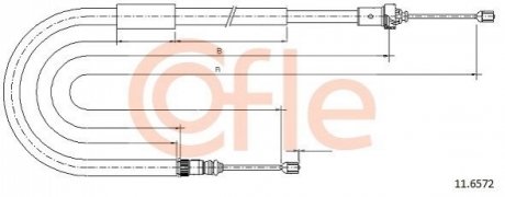 Трос ручного тормоза COFLE 92116572