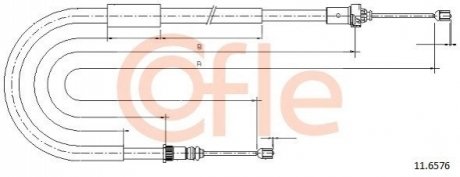 Трос ручного тормоза COFLE 92116576