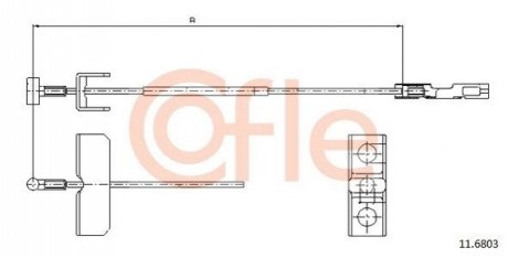 Трос ручного тормоза COFLE 92116803