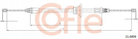 Трос ручного тормоза COFLE 92116806