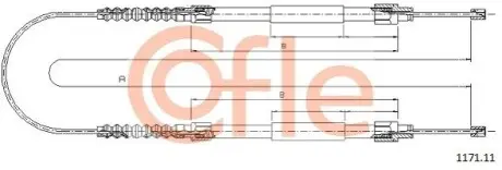 Трос ручного тормоза COFLE 92117111