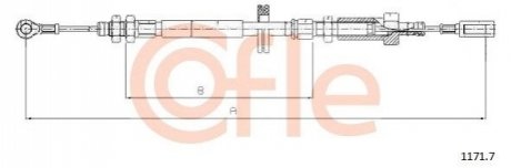 Трос ручного тормоза COFLE 9211717
