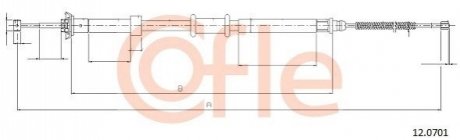 Трос ручного тормоза COFLE 92120701