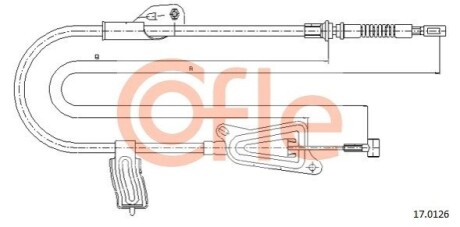 Трос ручного гальма COFLE 92170126 (фото 1)