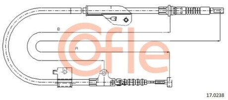 Трос ручного тормоза COFLE 92170238