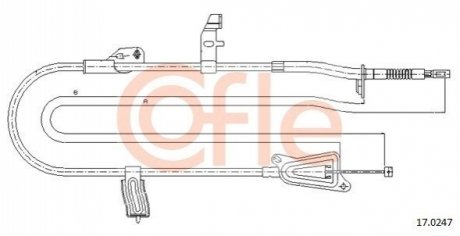 Трос ручного тормоза COFLE 92170247