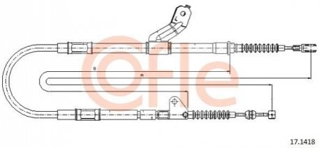 Трос ручного тормоза COFLE 92171418