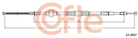 Трос ручника (задній) (L) Mitsubishi Lancer 1.3-2.0i 95- (1535mm) COFLE 92172037