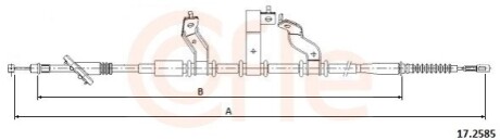 Трос ручника (задній) (L) Hyundai Tucson 2.0 CRDi 04- COFLE 92172585