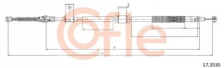 Трос ручного тормоза COFLE 92173530