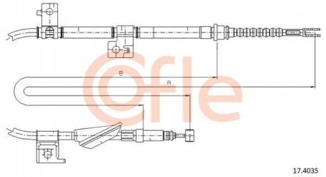 Трос ручного тормоза COFLE 92174035 (фото 1)