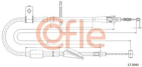 Трос ручного гальма COFLE 92175043