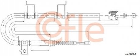 Трос ручного тормоза COFLE 92176052
