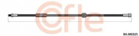 Гальмівний шланг передній DB ML280-500 07.05- GL320-500 09.06- COFLE BH.ME025 Купити в Україні