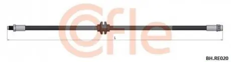Шланг гальмівний пердній Renault Clio III 01/05-> / Renault Modus 09/04-> COFLE BH.RE020 Купити в Україні