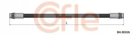 Шланг гальмівний зад. Dacia Logan 04- Renault Laguna 96-01 Super 5 21 84-96 COFLE BH.RE026 Купити в Україні