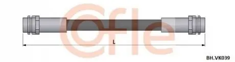 Шланг гальмівний зад. VW Bora / Audi A3 COFLE BH.VK039 Купити в Україні