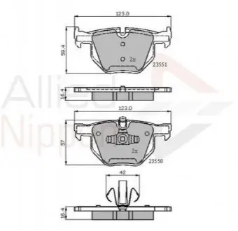 Колодки гальмівні (задні) BMW 3 (E90/E91/E92/E93) 04-13/X1 (E84) 09-15 COMLINE ADB01671 Купити в Україні