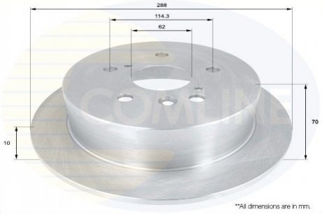 - Диск тормозной COMLINE ADC01159 (фото 1)