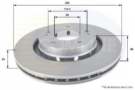 Тормозной диск COMLINE ADC0370V (фото 1)