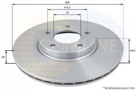 Тормозной диск COMLINE ADC0447V